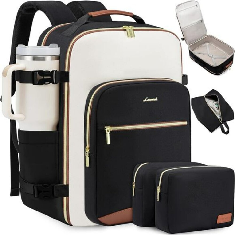 Large Travel Backpack 40L Airline Approved Bag with Packing Cubes Waterproof